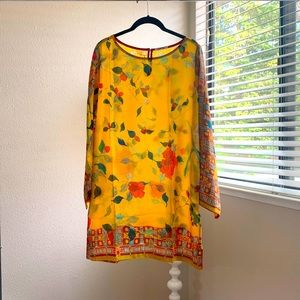 🌹 Johnny Was Silk Shift Dress